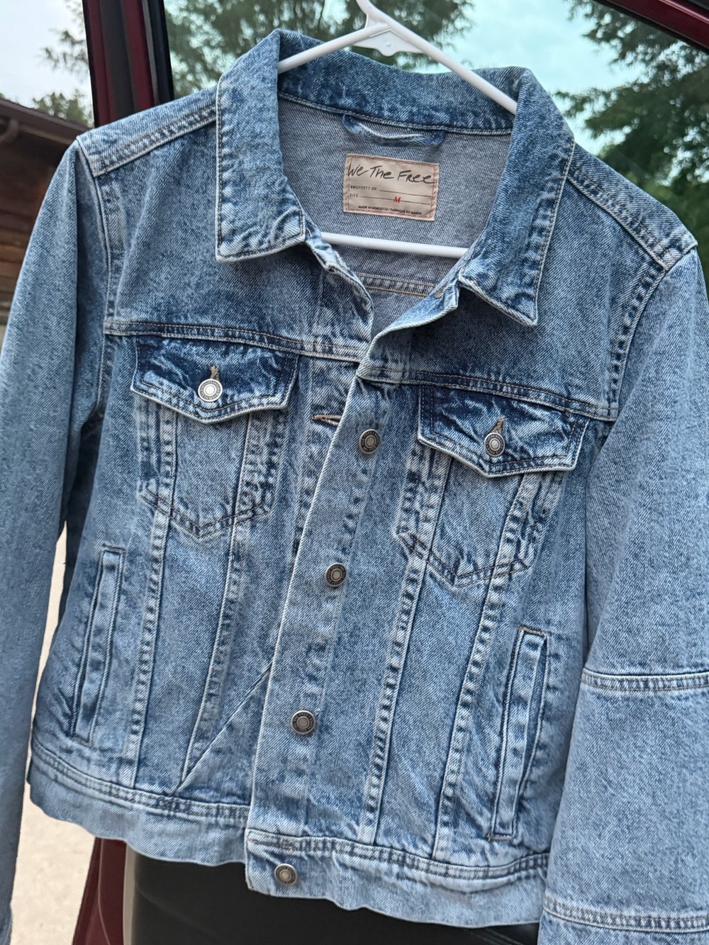 We the free, FP, Free People Rumors vintage wash denim jacket. Womens medium